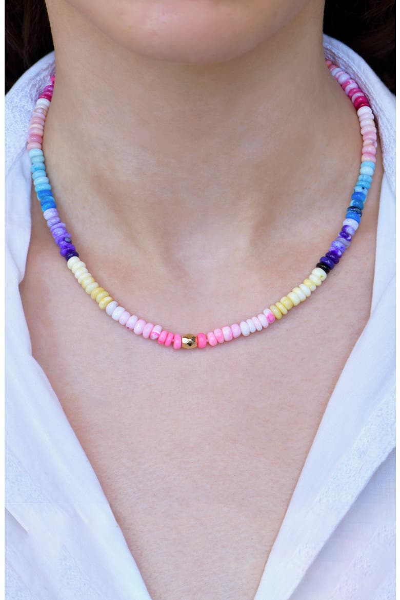 Boheme Opal Pastel Mix Necklace, Alternate, color, PINK MULTI