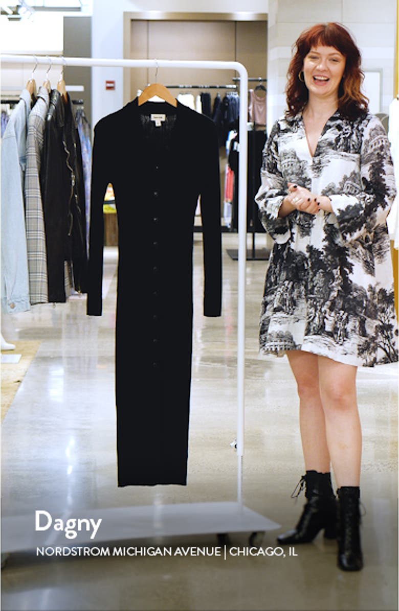 Long Sleeve Rib Cardigan Dress, sales video thumbnail