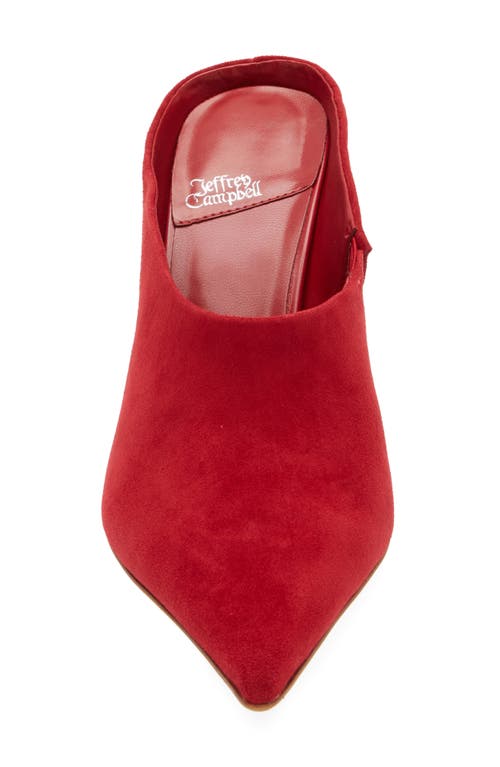 Jeffrey Campbell Vader Pointed Toe Mule In Red Suede