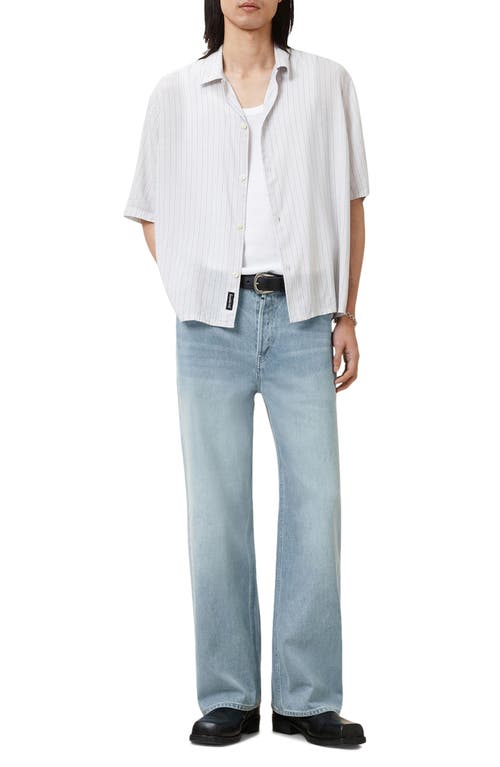 Allsaints Arran Stripe Short Sleeve Button-up Shirt