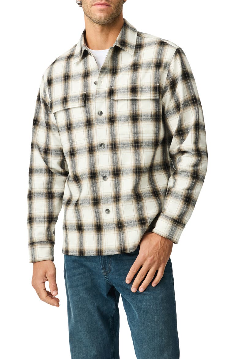 Powell Bay Plaid Cotton Shirt, Main, color, CINNAMON