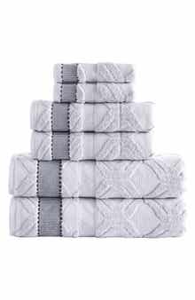6-Piece Large Square Cotton Towel Set