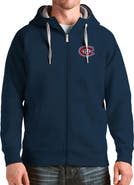 ANTIGUA Men's Antigua Navy Montreal Canadiens Logo Victory Full-Zip Hoodie