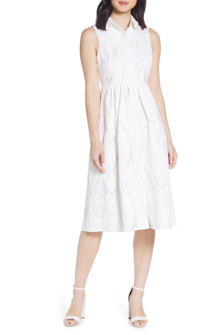 Jacquard Shirtdress, Main, color, IVORY