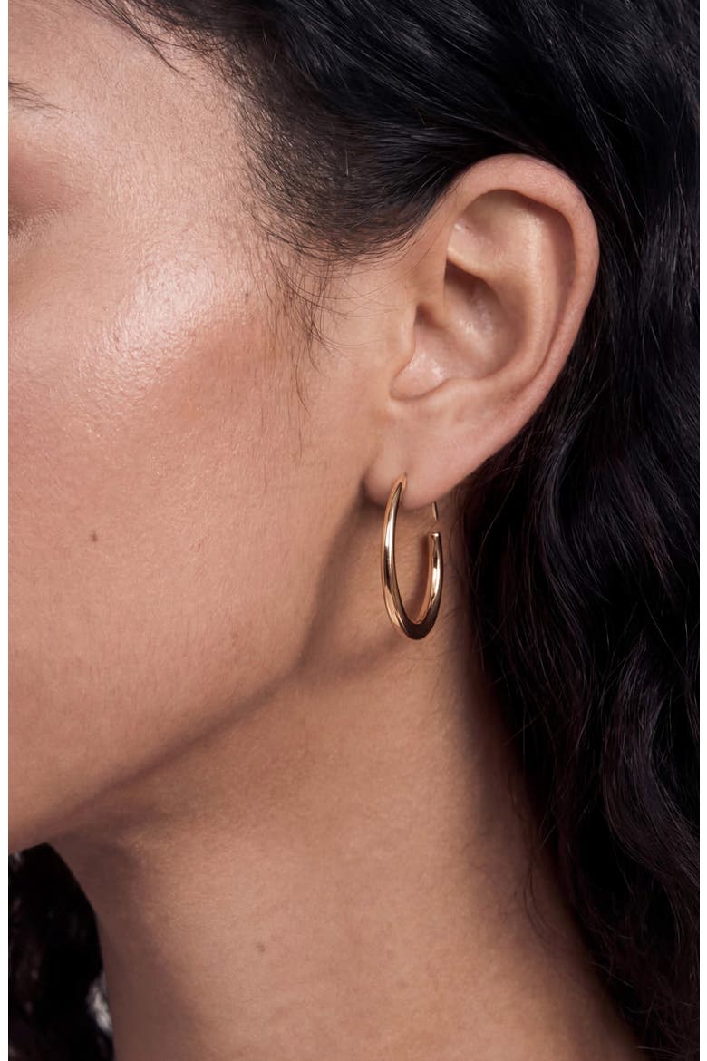 Circle Threader Hoop Earrings, Alternate, color, GOLD