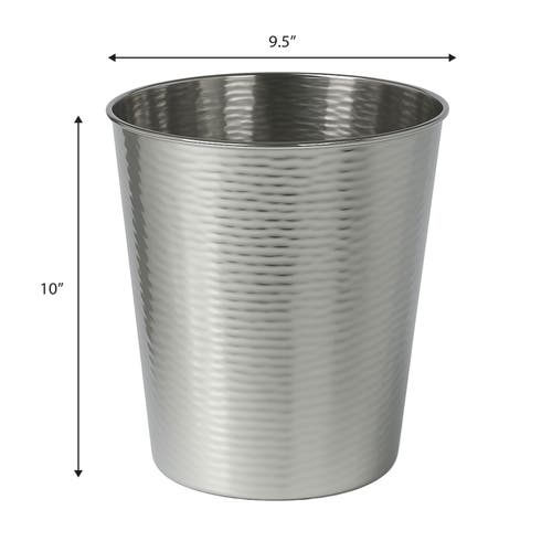 Happimess Remi Modern Classic Textured Steel 2-gallon Wastebasket