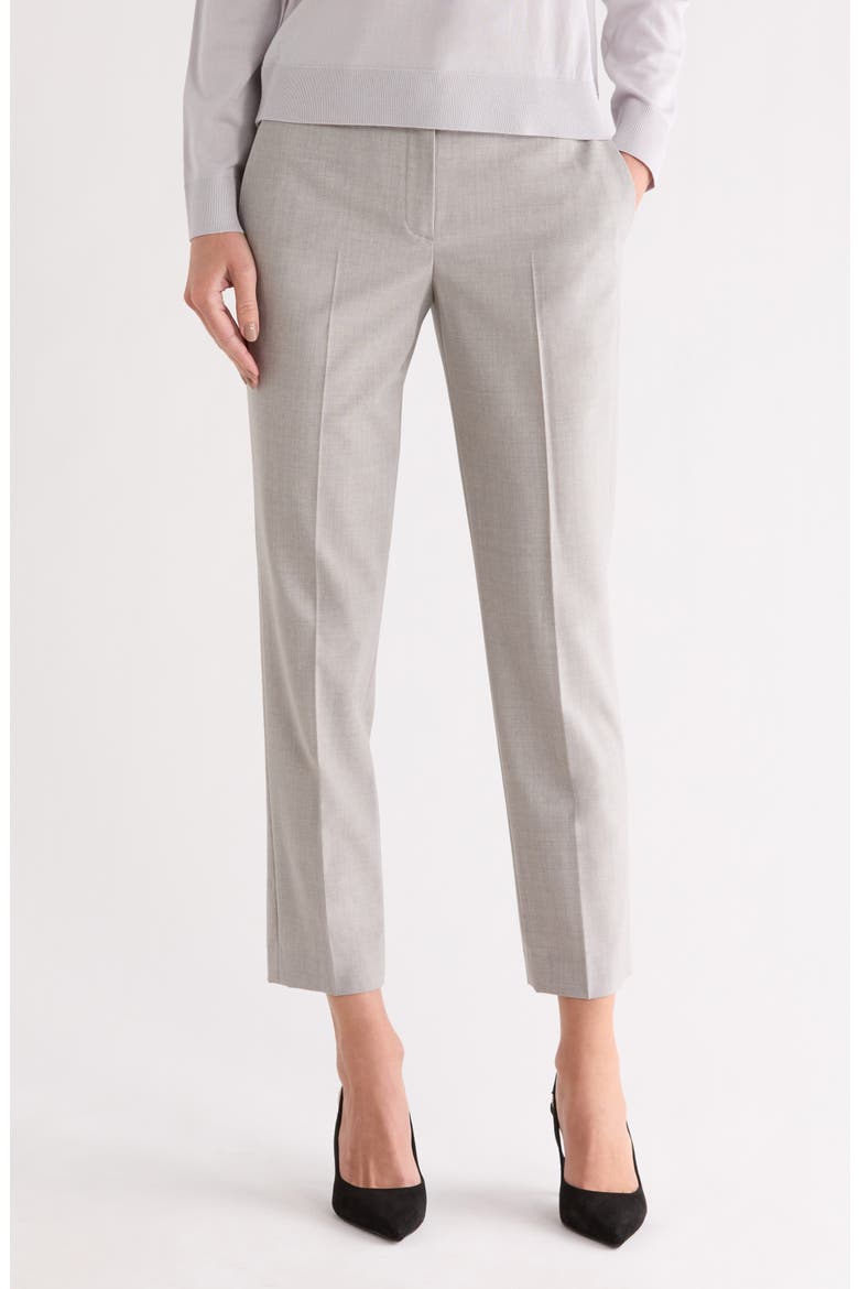 Testra Trace Stretch Wool Pants, Main, color, LIGHT GREY MELANGE