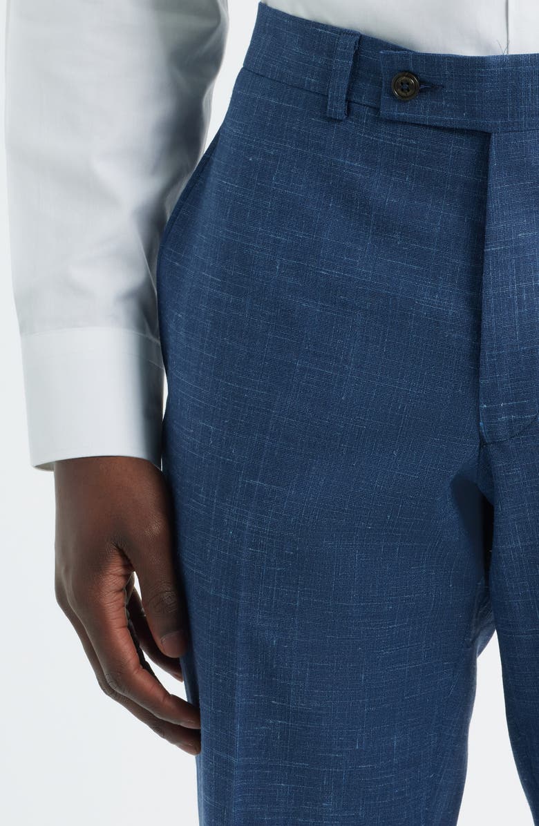 Jack Victor Patrick Tropical Wool, Silk & Linen Blend Pants, Alternate, color, Blue