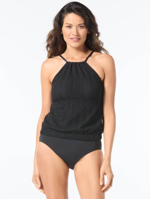 Demeter High Neck Bra Sized Tankini Top (C-Cup)