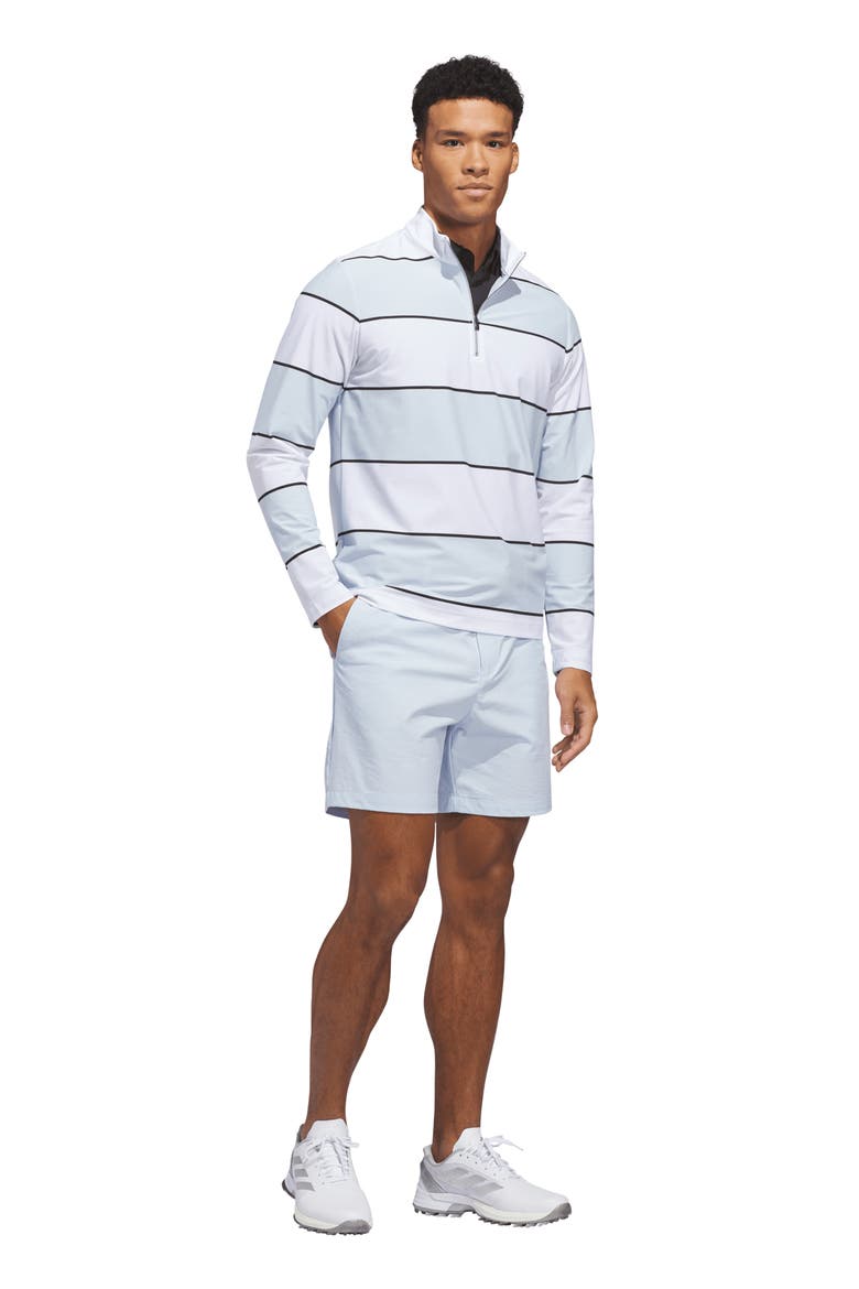 Ultimate Rugby Quarter Zip Pullover, Alternate, color, WHITE/ CRYSTAL SKY