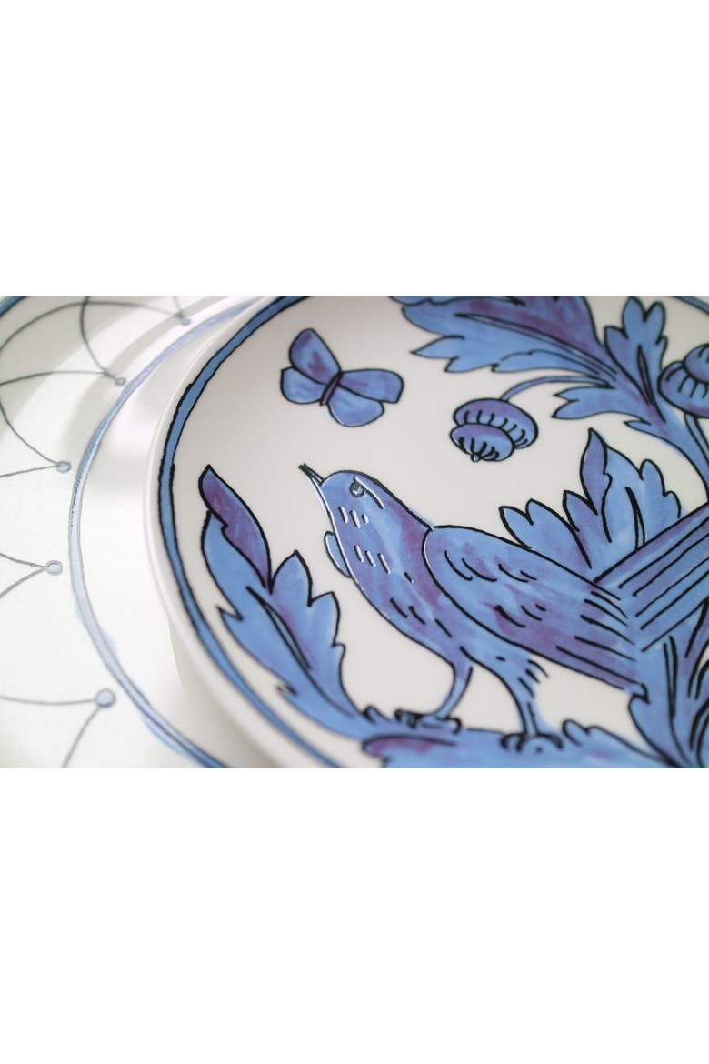 Heritage Blue Bird Set of Two Accent Plates, Alternate, color, Multi