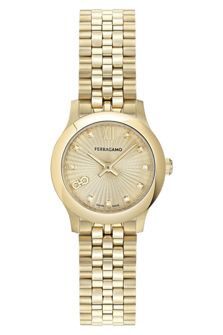 Mini Duo Diamond Bracelet Watch, 25mm, Main, color, IP YELLOW GOLD