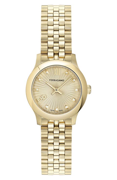 Mini Duo Diamond Bracelet Watch, 25mm