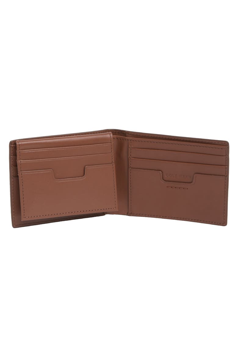 Brogue Leather Passcase, Alternate, color, COGNAC