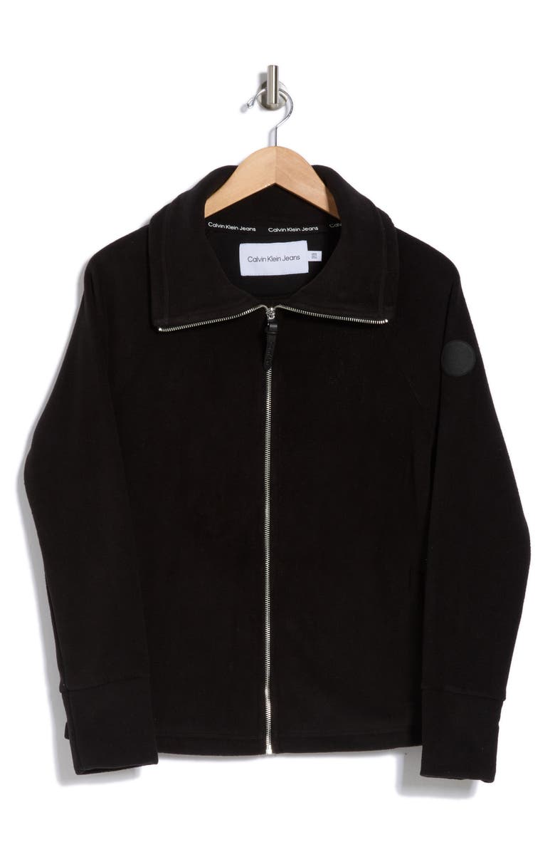 Calvin Klein Zip Fleece Jacket, Alternate, color, 
