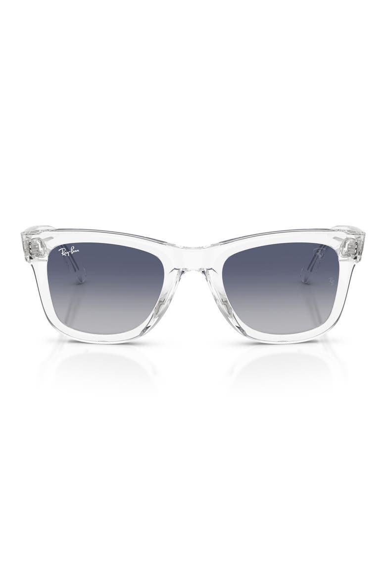 Scuderia Ferrari 50mm Square Sunglasses, Main, color, TRANSPARENT / LIGHT GREY