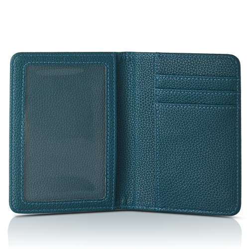Members Only Passport Holder, Bifold Wallet With Secure Card Slots In Blue