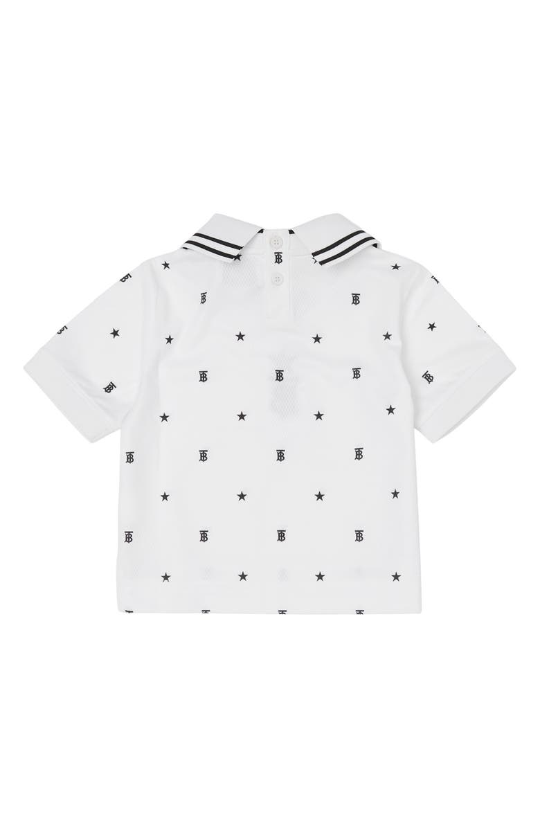 Burberry Mini Dafydd TB Star Print Mesh Polo, Alternate, color, 