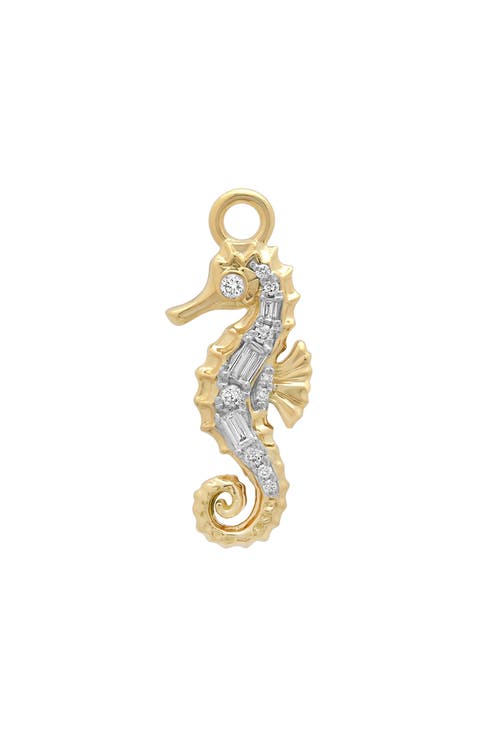 Papua 18k Gold Diamond Seahorse Charm