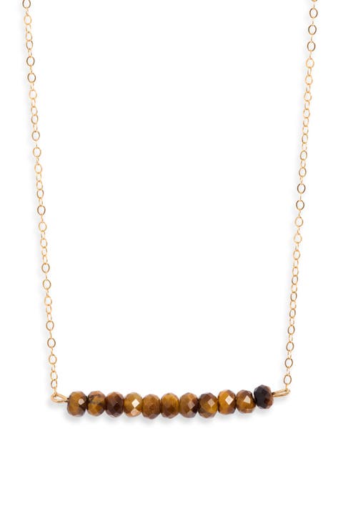 Rige Confidence Tiger's Eye Bar Necklace