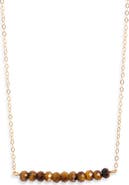 House of Olia Rige Confidence Tiger's Eye Bar Necklace