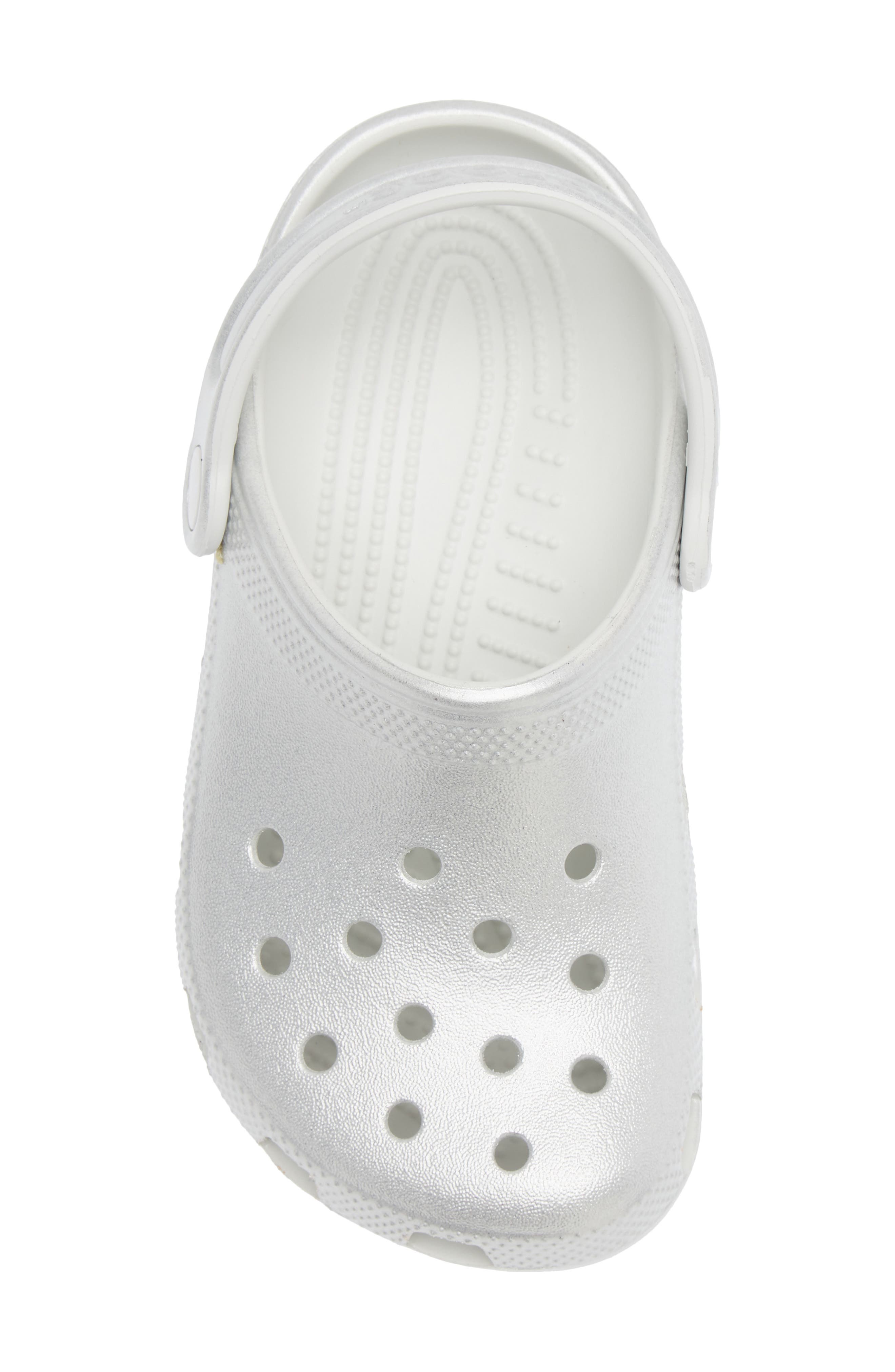 Kids' Classic Tinted Metallic Clog, Alternate, color, SILVER
