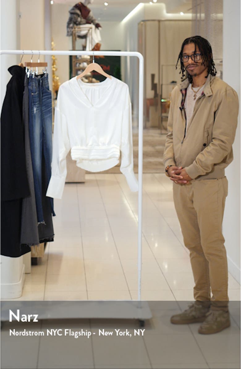 Kimber Pleated Shoulder Crop Blouse, sales video thumbnail