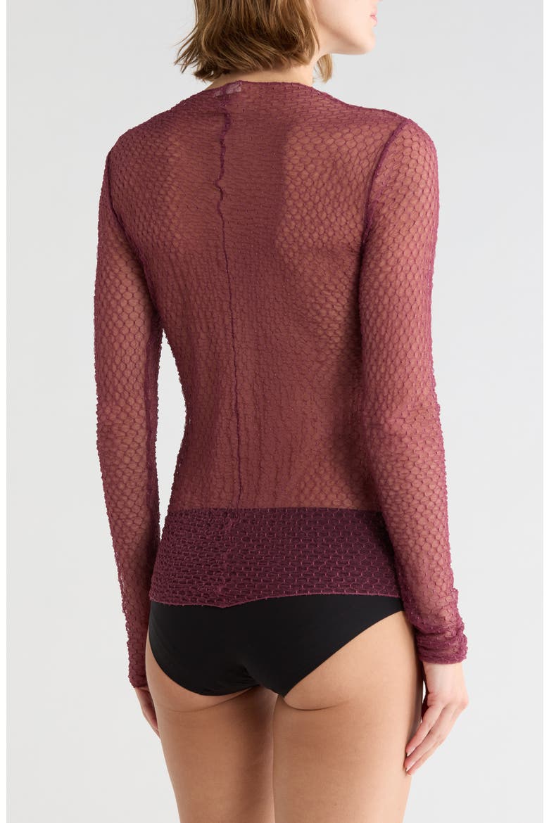 Minding My Business Sheer Top, Alternate, color, CRUSHED BERRY