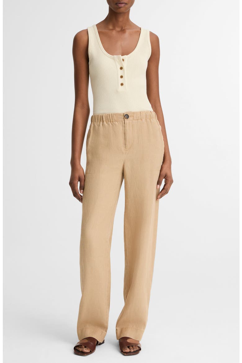 Henley Rib Tank, Alternate, color, SUN IVORY