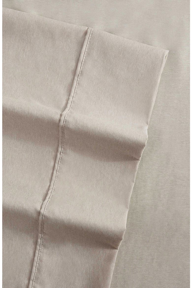 Solid Cationic Brushed Sheet Set, Alternate, color, LIGHT BEIGE