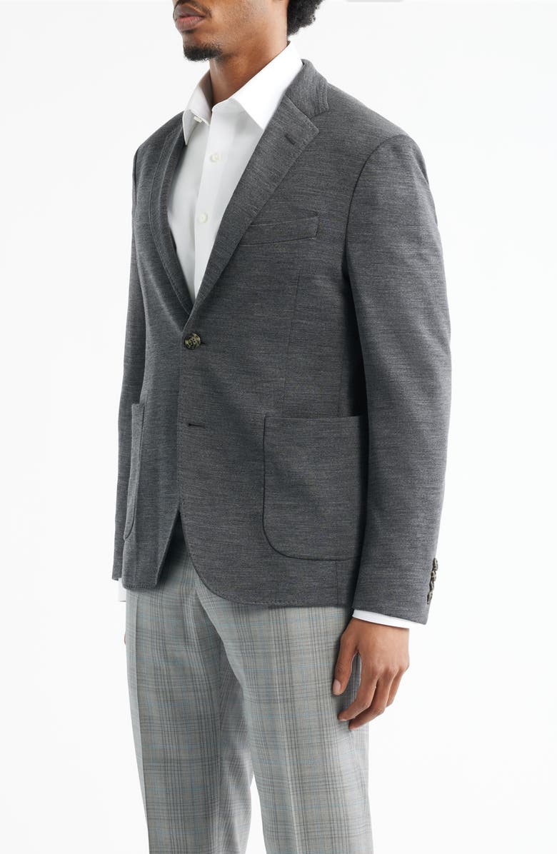 Zanella Treviso Wool & Silk Sport Coat, Alternate, color, Charcoal