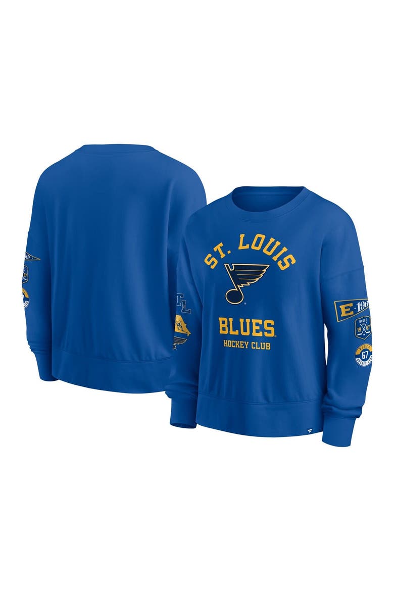 Women's Fanatics Blue St. Louis Blues Go Team Pullover Sweatshirt, Alternate, color, Blue