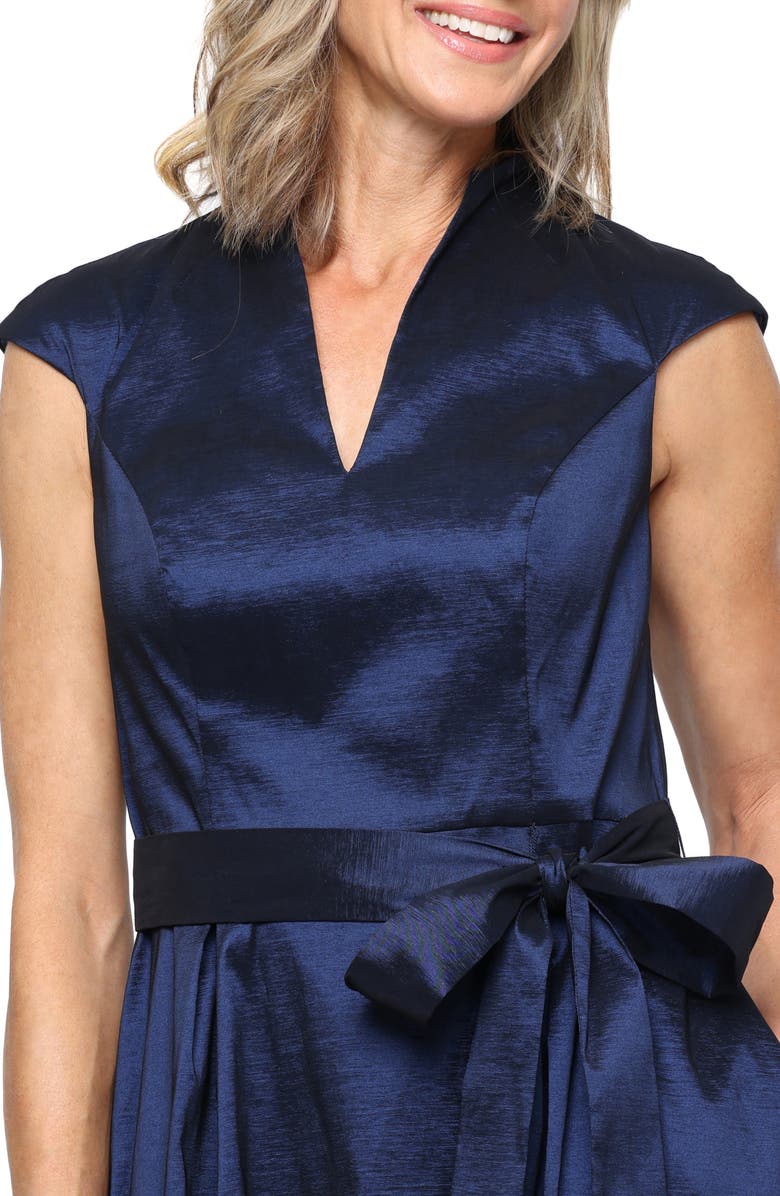 Alex Evenings Stretch Taffeta Gown, Alternate, color, Navy