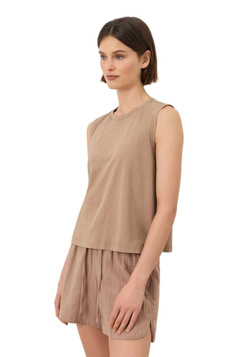Organic Cotton Vintage Jersey Relaxed Tank, Alternate, color, Washed Driftwood Brown
