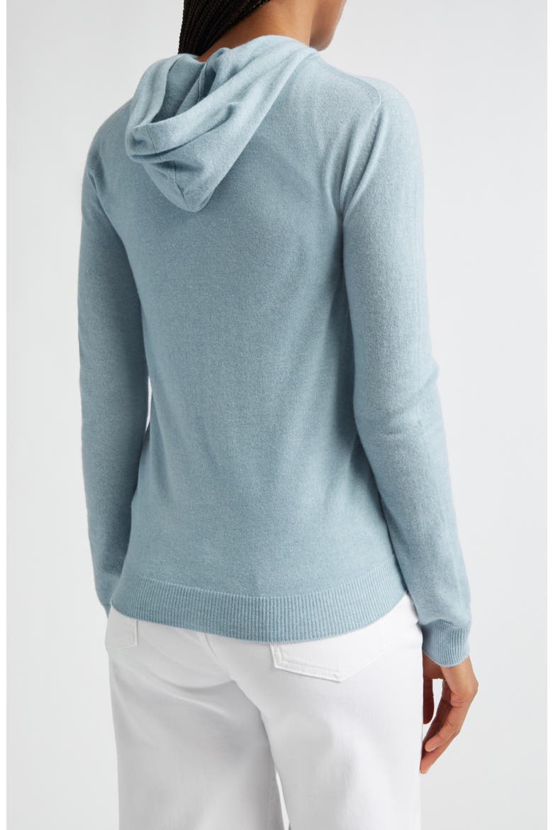 Cashmere Zip Hoodie, Alternate, color, 175 AQUA