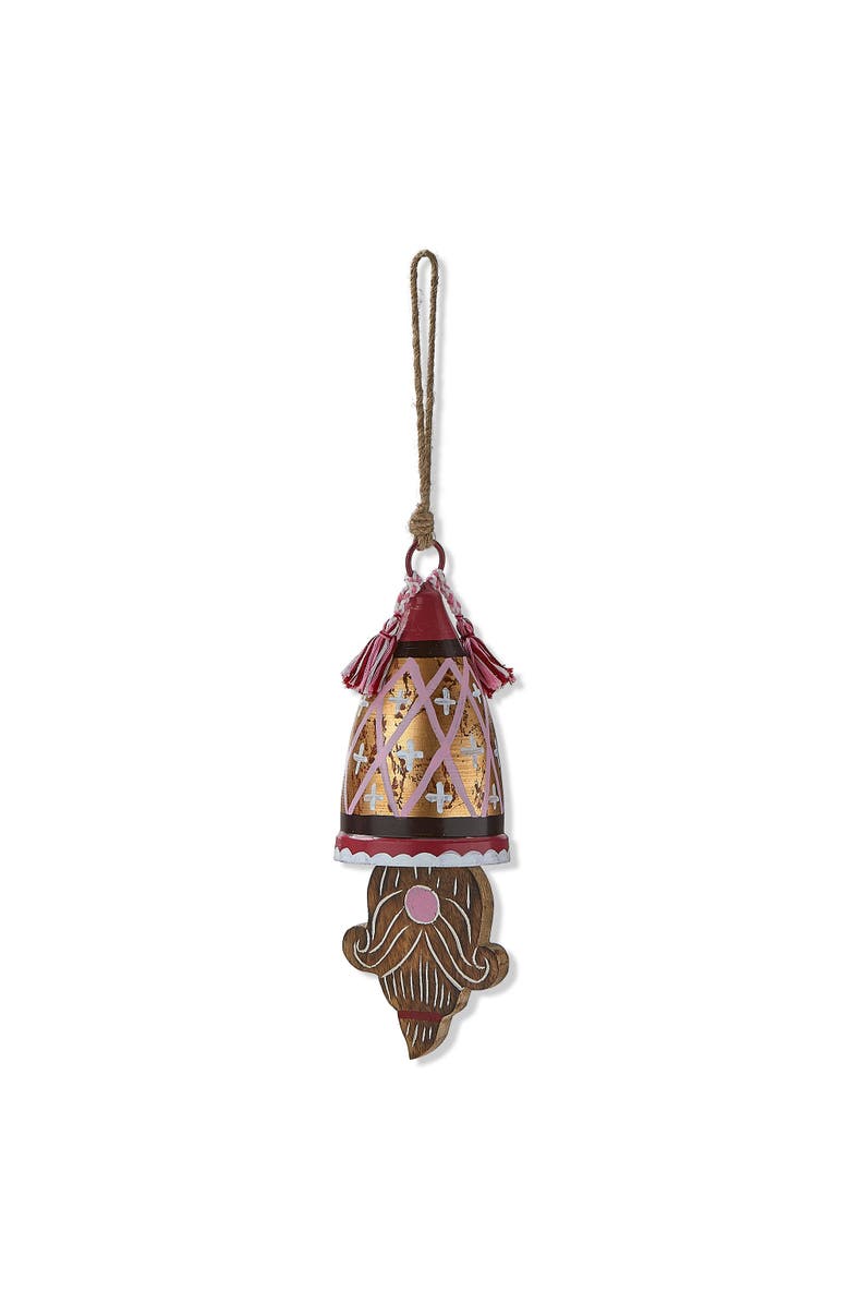 tag Gnomie Oskar Bell Decorative Holiday Bells Multicolor Iron, Main, color, Multicolored
