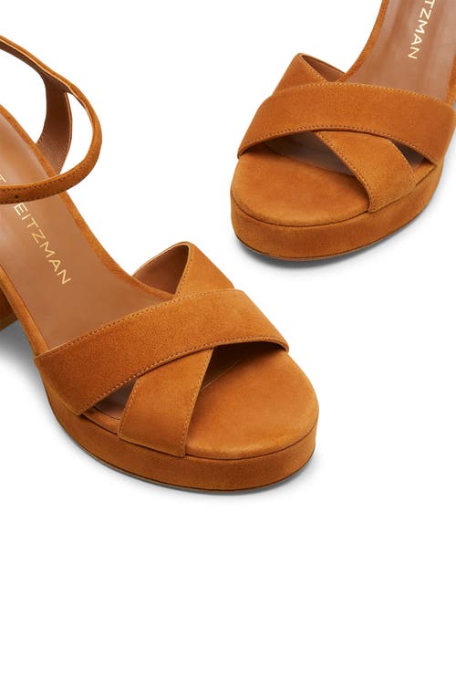 Stuart Weitzman Dayna Platform Sandal In Hazel
