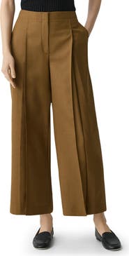 Theory City Pleated High Waist Wide Leg Pants