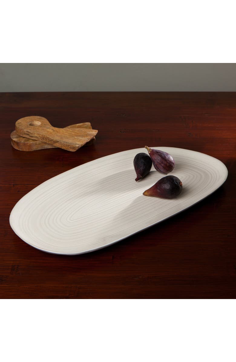Danica Brands Set of 4 Oval Platter 15 Inch, Alternate, color, Aquarius Oyster