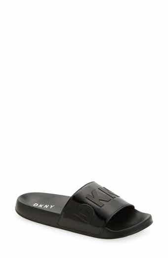 DKNY Zinna Logo Shower Slide Sandal