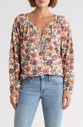 Lucky Brand Floral Henley