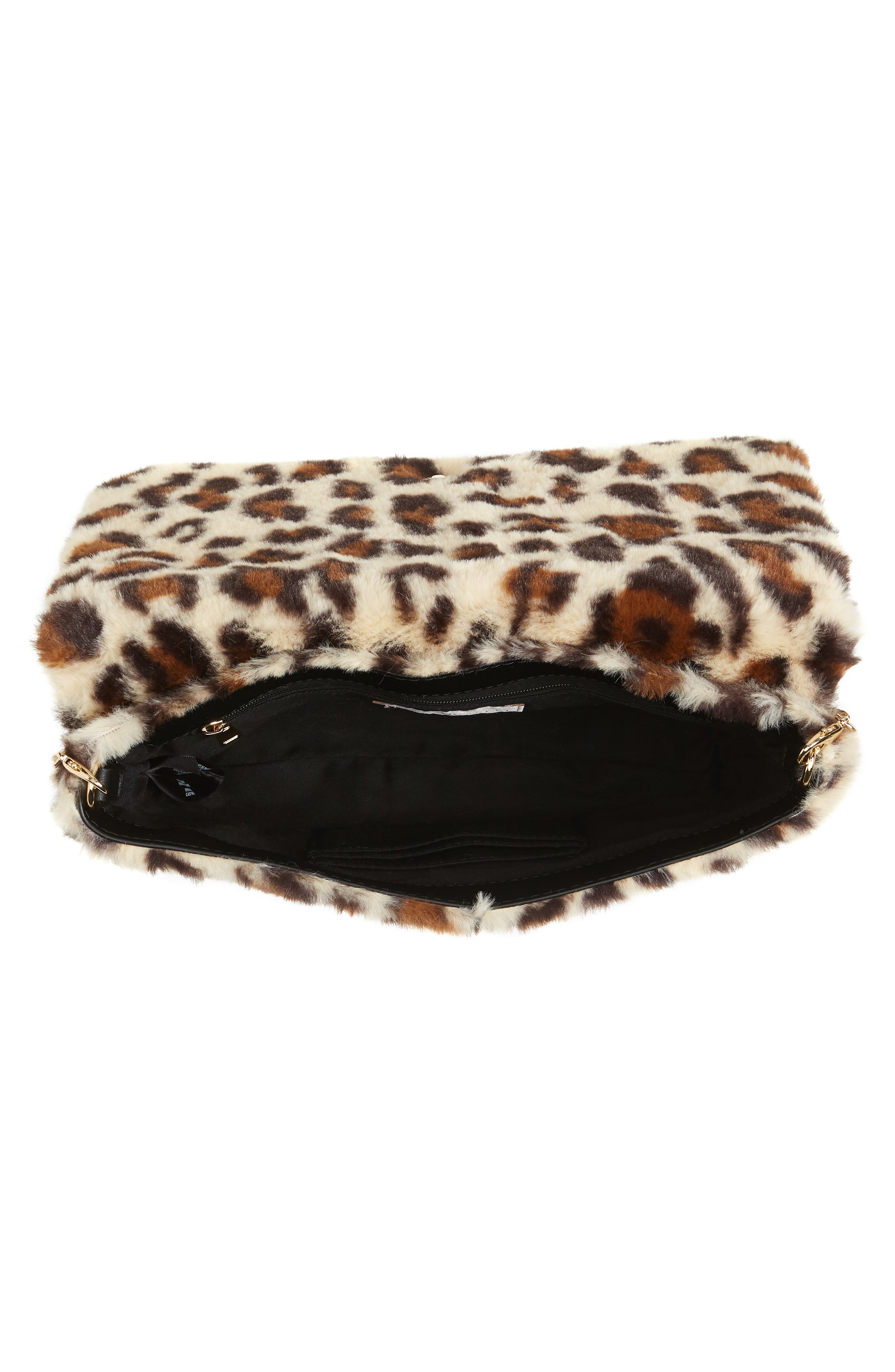 Rachel Parcell Faux Fur Shoulder Bag, Alternate, color, 