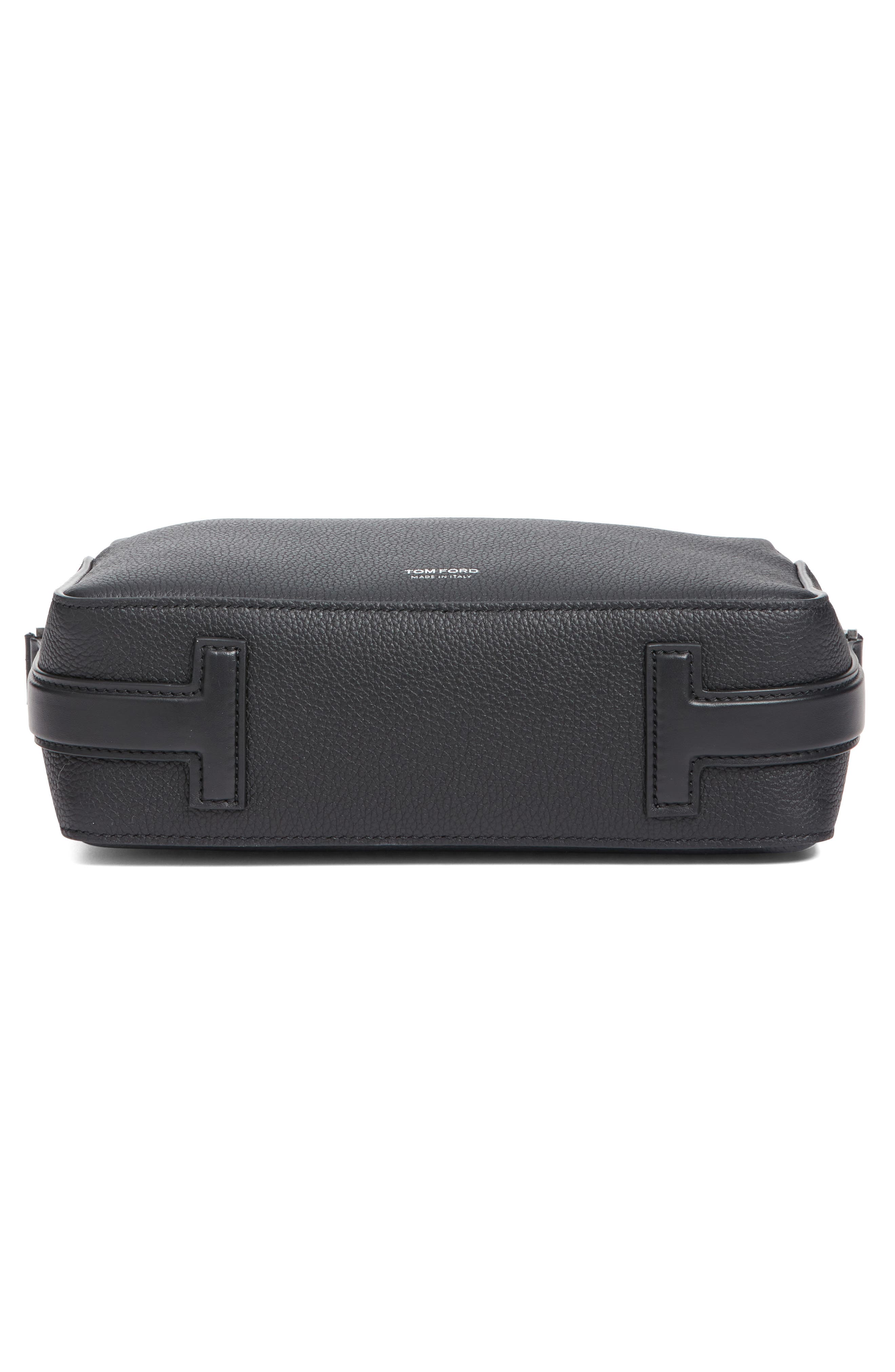 TOM FORD Soft Grain Leather Shoulder Bag, Alternate, color, Naa Black