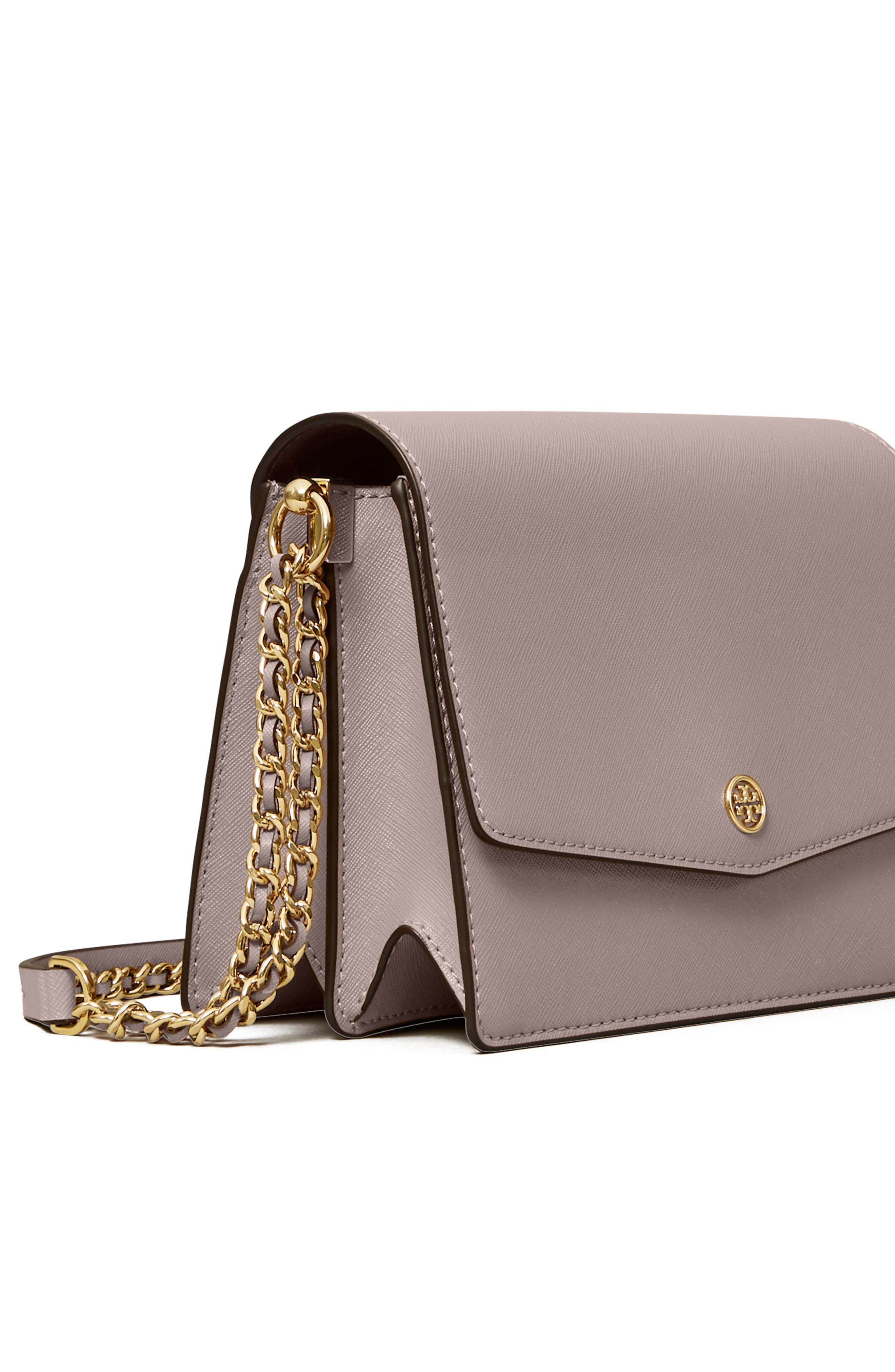 Tory Burch Robinson Convertible Leather Shoulder Bag, Alternate, color, 