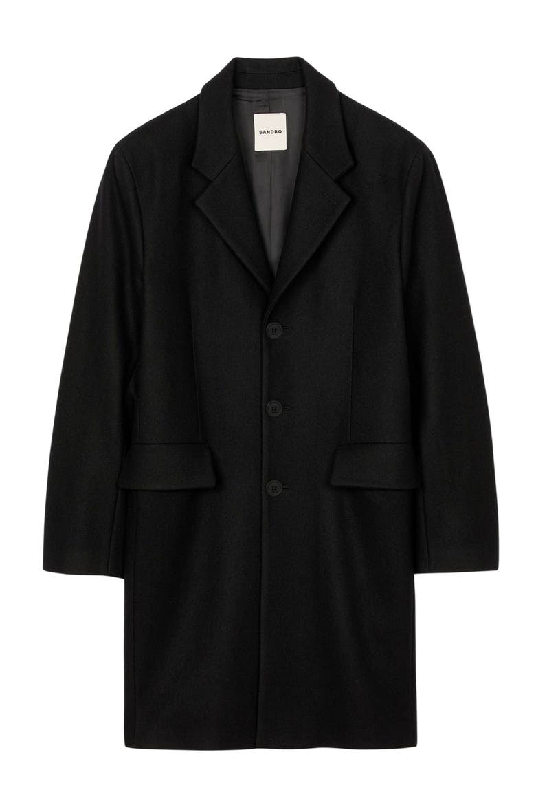 Wool and cashmere coat, Alternate, color, Black