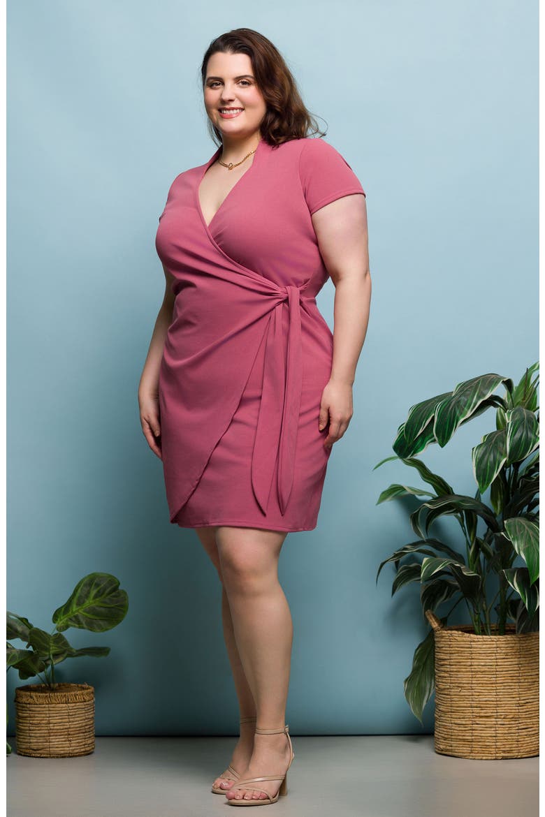 Wrap Dress, Alternate, color, ROSE