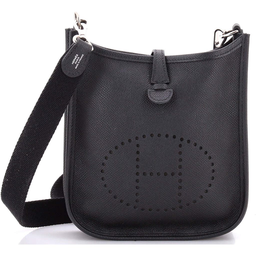 Pre-owned Hermes Hermes Evelyne Bag Gen Iii Epsom Tpm In Black