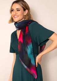Alie Street London Handfinished Silk Blend Floral Wrap