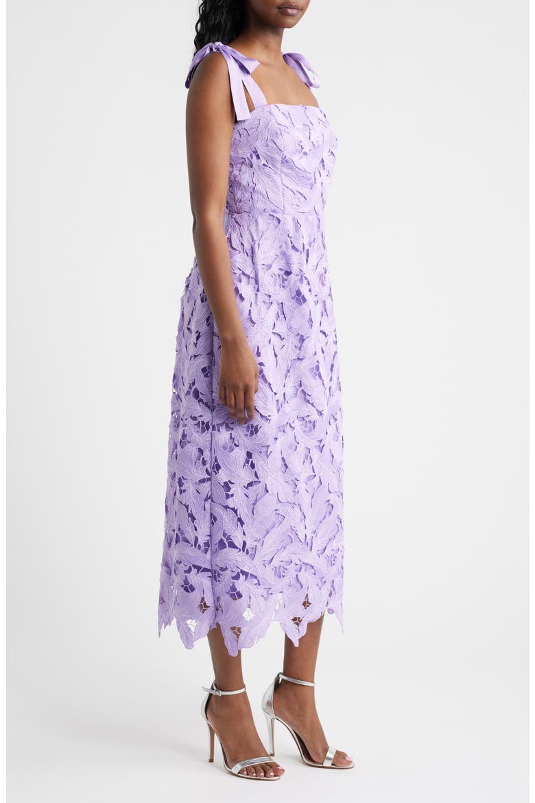 Dewi Cutout Tie Strap Midi Dress, Alternate, color, LAVENDER
