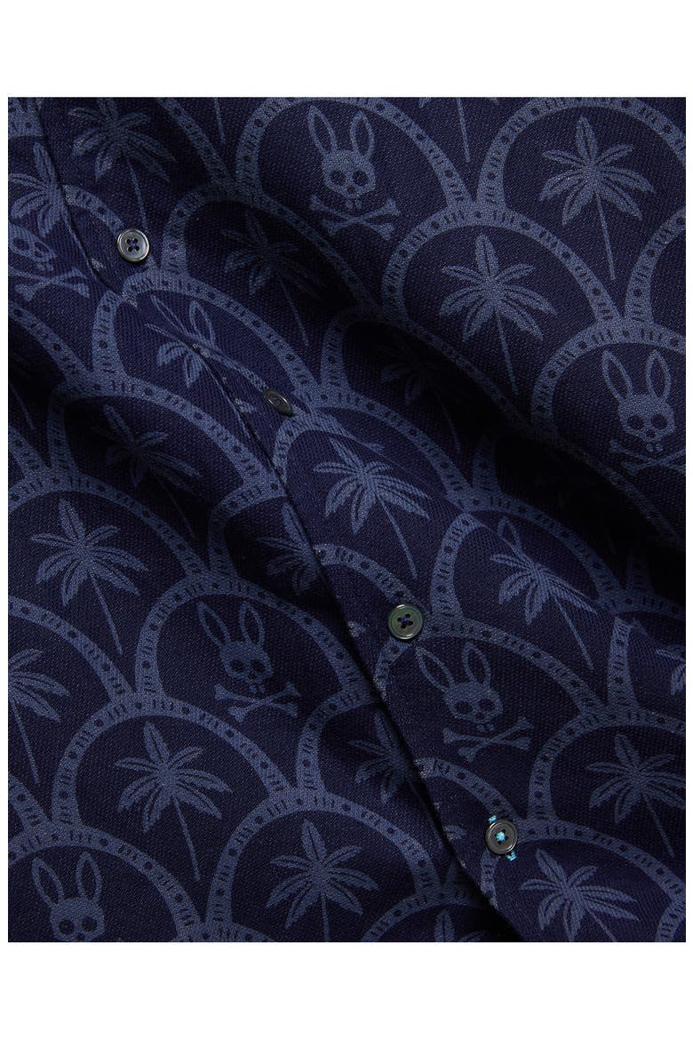 Brad Linen Blend Camp Shirt, Alternate, color, EVENING BLUE